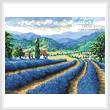 cross stitch pattern Lavender Field