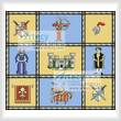 cross stitch pattern Medieval Sampler