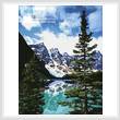 cross stitch pattern Moraine Lake Photo