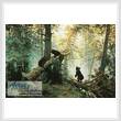 cross stitch pattern Morning in a Pine Forest