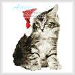 cross stitch pattern Mini Santa Cat
