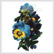 cross stitch pattern Pansies 3