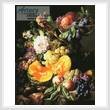 cross stitch pattern Peaches, Plums, Grapes and Melon