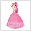 cross stitch pattern Pink Princess