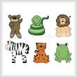 cross stitch pattern Playroom Animals