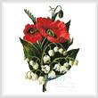 cross stitch pattern Poppies and Lily of the Valley