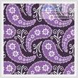 cross stitch pattern Purple Paisley Cushion