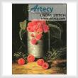 cross stitch pattern A Pail of Raspberries
