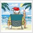 cross stitch pattern Santa on the Beach