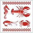 cross stitch pattern Seafood