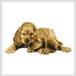 cross stitch pattern Spaniel Puppies