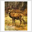 cross stitch pattern Stag in Autumn Landscape