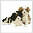 cross stitch pattern Two Spaniel Pups