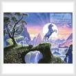 cross stitch pattern Unicorn Moon