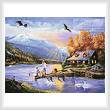 cross stitch pattern Grandpa's Cabin