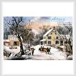 cross stitch pattern American Homestead in Winter