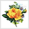 cross stitch pattern Antique Yellow Rose