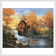cross stitch pattern Autumn Sunset at the Old Mill