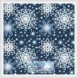 cross stitch pattern Blue Snowflakes Cushion