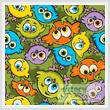 cross stitch pattern Cartoon Birds Cushion 2