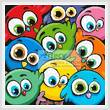 cross stitch pattern Cartoon Birds Cushion