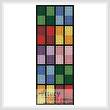 cross stitch pattern Coloured Checkered Bookmark