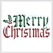 cross stitch pattern Christmas Greeting