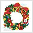 cross stitch pattern Christmas Wreath 2