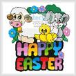 cross stitch pattern Cute Happy Easter