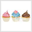 cross stitch pattern Cupcakes