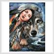 cross stitch pattern Dream of the Wolf Maiden