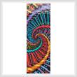 cross stitch pattern Fractal Spiral Bookmark