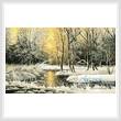 cross stitch pattern Golden Winter Lake