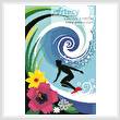 cross stitch pattern Hawaiian Surfer