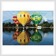 cross stitch pattern Hot Air Balloons Reflection