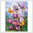 cross stitch pattern Irises and Tulips