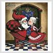 cross stitch pattern Kissmas Eve