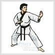 cross stitch pattern Martial Arts Boy