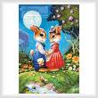 cross stitch pattern Rabbits in the Moonlight