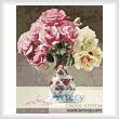 cross stitch pattern Mini Roses in a Vase