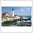 cross stitch pattern Portland Head Lighthouse