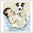 cross stitch pattern Puppy and Baby