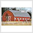 cross stitch pattern Red Barn