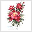 cross stitch pattern Red Peonies