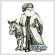cross stitch pattern Santa and Donkey