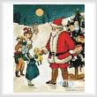 cross stitch pattern Santa Giving Presents