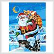 cross stitch pattern Santa in Chimney
