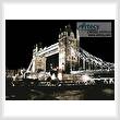 cross stitch pattern Tower Bridge at Night