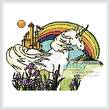 cross stitch pattern Unicorn Rainbow