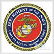 cross stitch pattern US Marines Emblem